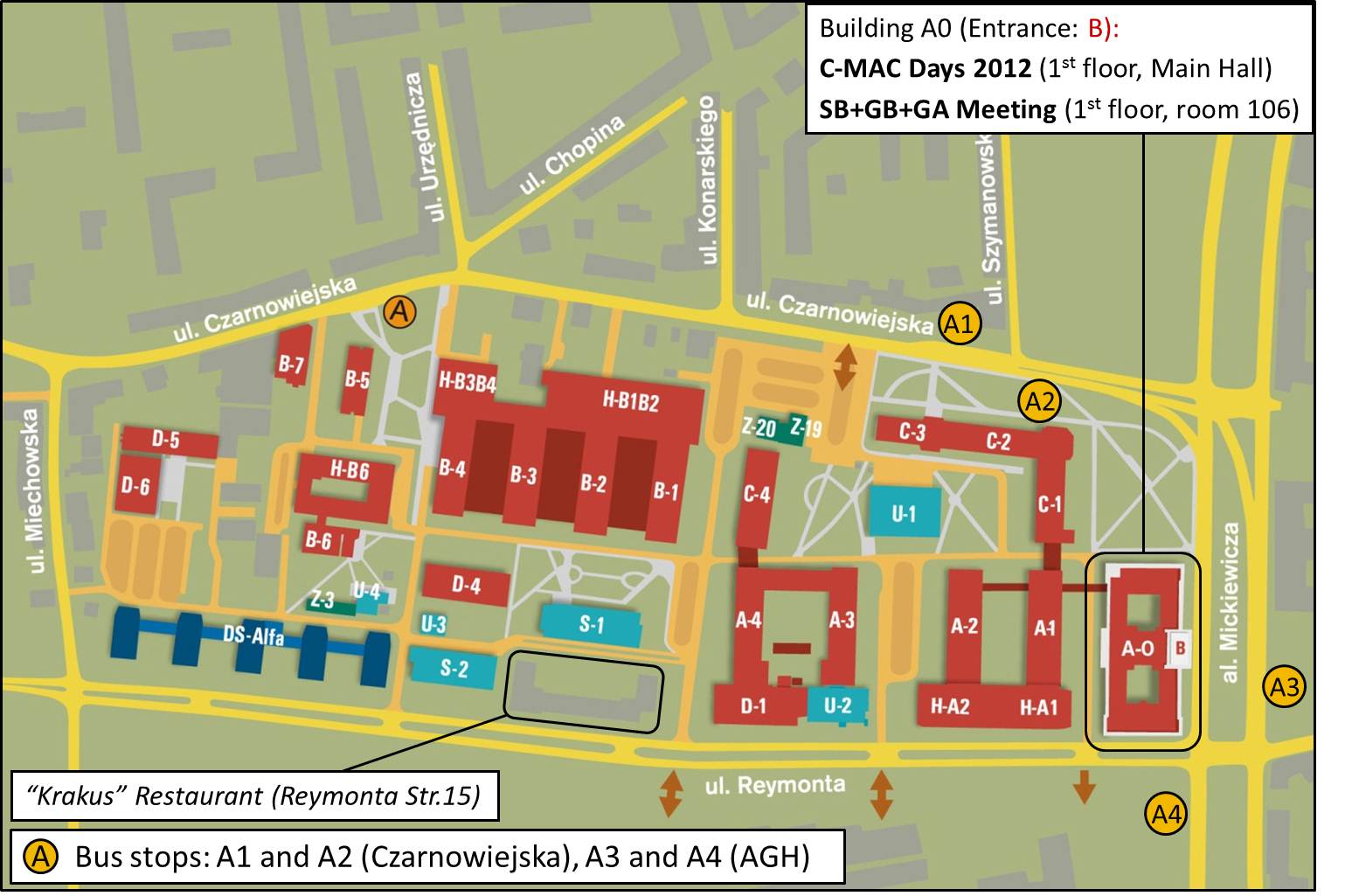 C MAC Days 2012 Venue map 05XII2012